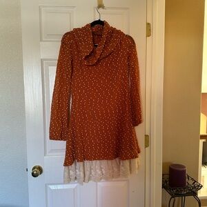 Cowl neck fall/winter dress